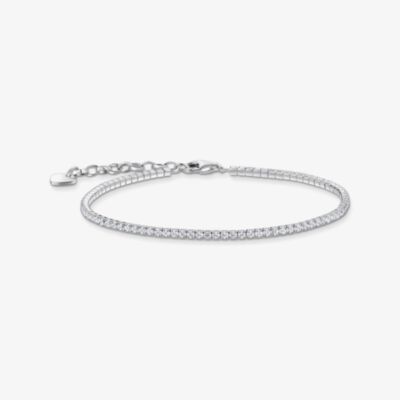 THOMAS SABO Sterling Silver Small Zirconia Tennis Bracelet A2168-051-14-L19V