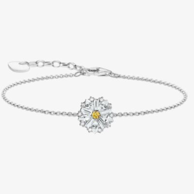 THOMAS SABO Ladies Silver Flower Bracelet A2202-051-4-L19V