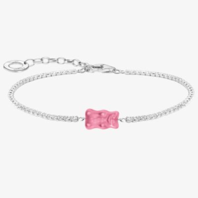 THOMAS SABO Ladies Silver Pink Haribo Bear Bracelet A2187-052-9-L19V