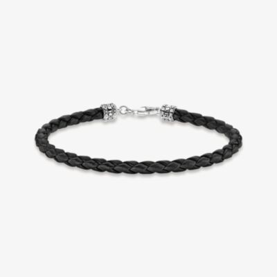 THOMAS SABO Black Leather Braided Bracelet A2011-682-11