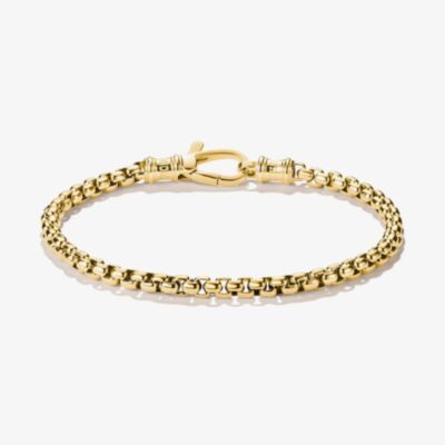 THOMAS SABO Rebel Steel Yellow Gold Tone Plated 4.0mm Box Chain Bracelet A2250-S02-39