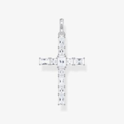 THOMAS SABO Sterling Silver Zirconia Cross Pendant PE939-051-14