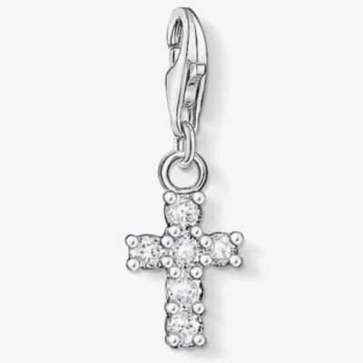 THOMAS SABO Silver CZ Set Cross Charm 0054-051-14