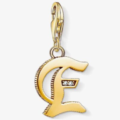 THOMAS SABO Gold Plated Cubic Zirconia E Charm 1611-414-39