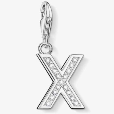 THOMAS SABO Silver Cubic Zirconia Letter X Charm 0246-051-14
