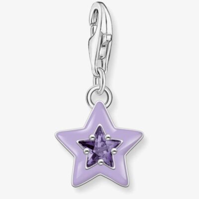 THOMAS SABO Violet Cubic Zirconia Cold Enamel Star Charm 2039-041-13