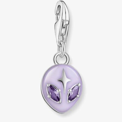THOMAS SABO Purple Cubic Zirconia Alien Charm 2049-041-13