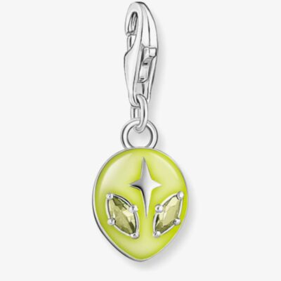 THOMAS SABO Green Cubic Zirconia Yellow Alien Charm 2053-041-4
