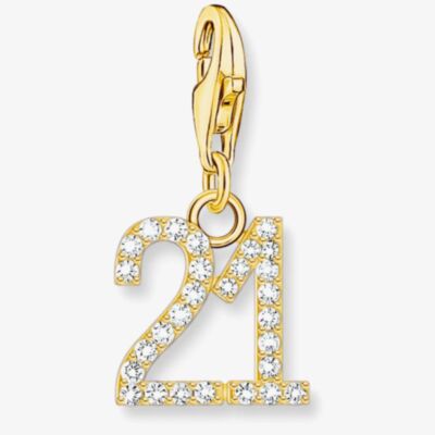 THOMAS SABO Gold Plated 21 Cubic Zirconia Charm 2140-414-39