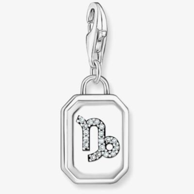 THOMAS SABO Silver Octagonal Cubic Zirconia Capricorn Charm 2152-643-21