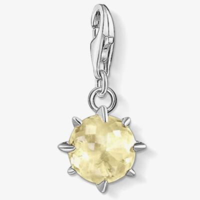 THOMAS SABO Silver Yellow November Birthstone Charm 1783-774-4