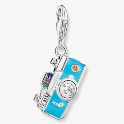 THOMAS SABO Silver & Multi-Stone Retro Camera Charm 1924-340-7