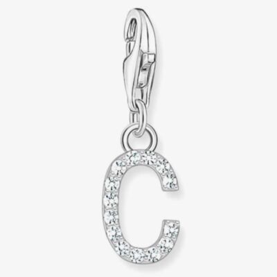 THOMAS SABO Silver Cubic Zirconia Letter C Charm 1943-051-14