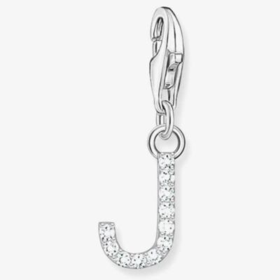 THOMAS SABO Silver Cubic Zirconia Letter J Charm 1949-051-14