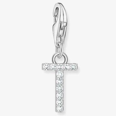 THOMAS SABO Silver Cubic Zirconia Letter T Charm 1957-051-14
