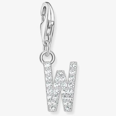 THOMAS SABO Silver Cubic Zirconia Letter W Charm 1960-051-14