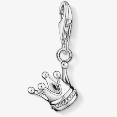 THOMAS SABO Silver Crown Dropper Charm 0887-001-12