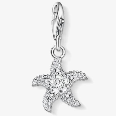 THOMAS SABO Silver Clear CZ Pave Starfish Charm 0917-051-14