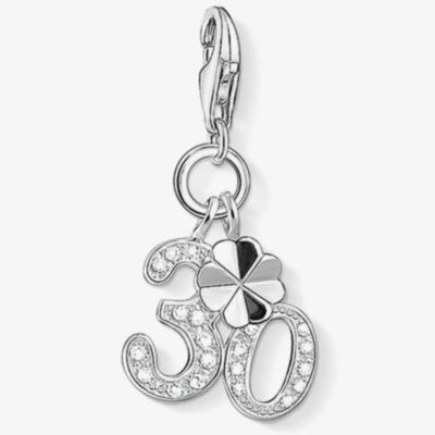 THOMAS SABO Silver Pave 30 Charm 1237-051-14 30