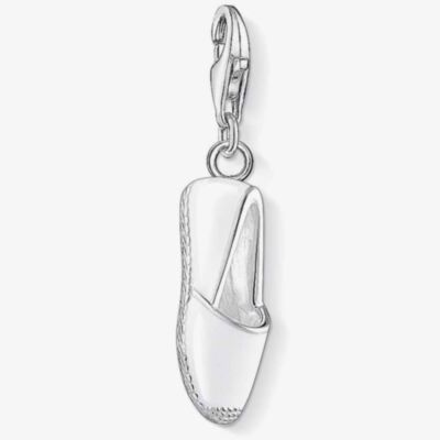 THOMAS SABO Silver White Enamel Espadrille Charm 1351-007-14