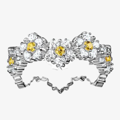 THOMAS SABO Ladies Silver Cubic Zirconia Multi Daisy Ring TR2337-051-4