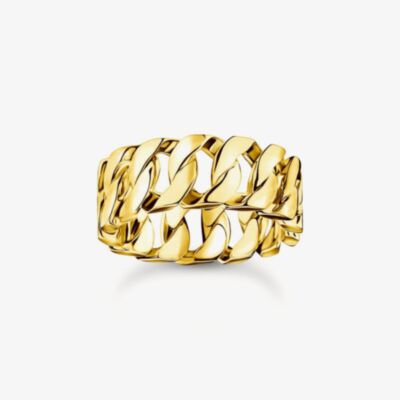 THOMAS SABO Gold Plated Chain Link Ring TR2497-413-39