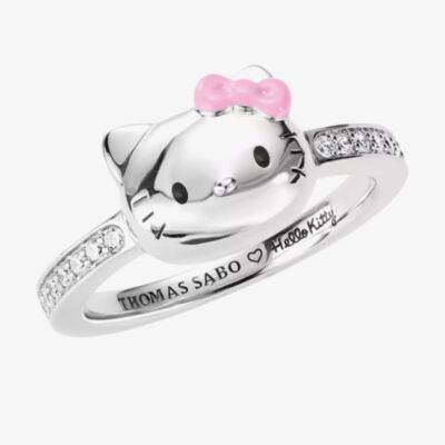 THOMAS SABO Hello Kitty Pink Bow Cubic Zirconia Ring TR2549-M06-14