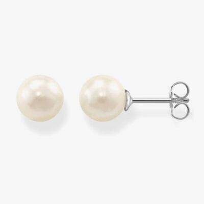 THOMAS SABO Small Simulated Pearl Stud Earrings H1431-028-14