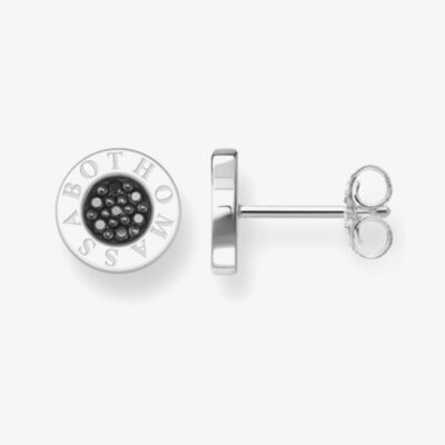 THOMAS SABO Silver Round Black Cubic Zirconia Studs H1547-051-11