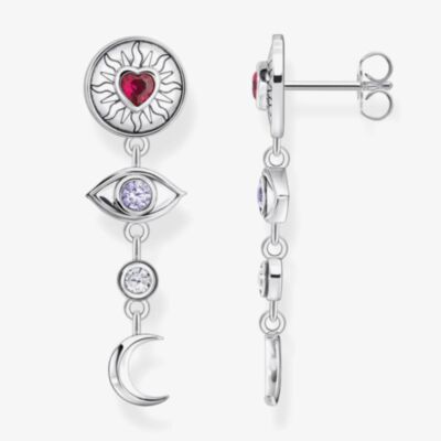 THOMAS SABO Silver 3D Symbols Multicolour Dropper Earrings H2277-640-7