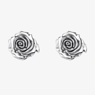 THOMAS SABO Midnight Rose Silver Rose Stud Earrings H2323-637-21