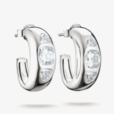 THOMAS SABO Bold Elegance Silver Cubic Zirconia Hoop Earrings CR759-051-14
