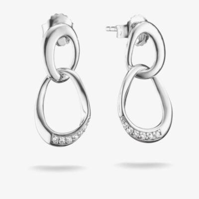 THOMAS SABO Together Sterling Silver Cubic Zirconia Intertwined Earrings H2350-051-14