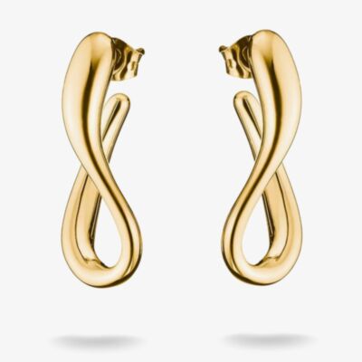THOMAS SABO Classics 18ct Yellow Gold Plated Swirl Hoop Earrings CR770-M01-39