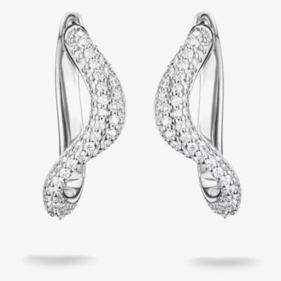 THOMAS SABO Fluid Elegance Sterling Silver Pave Cubic Zirconia Wave Earrings CR765-051-14