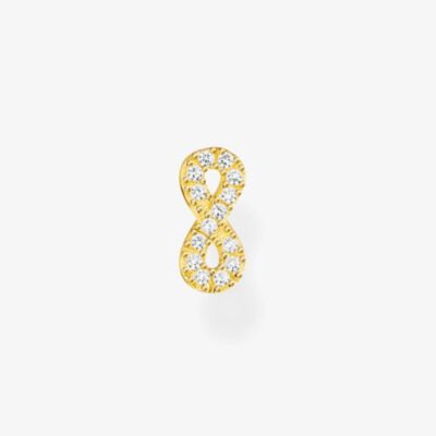 THOMAS SABO 18ct Yellow Gold Plated & Cubic Zirconia Infinity Single Stud Earring H2216-414-14