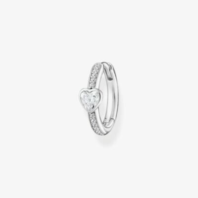 THOMAS SABO Ladies Single Hoop Heart Earring CR692-051-14