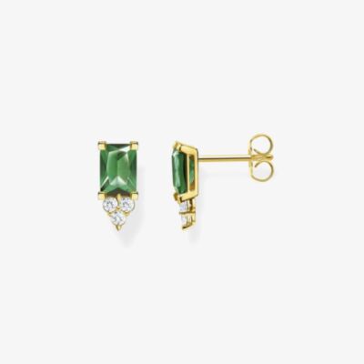 THOMAS SABO Ladies Gold-Plated Stone Set Stud Earrings H2173-971-6