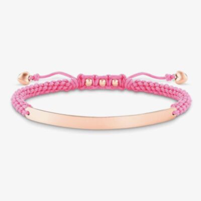 THOMAS SABO Ladies Pink Heart Rose Love Bridge Bracelet LBA0048-597-9-L19V