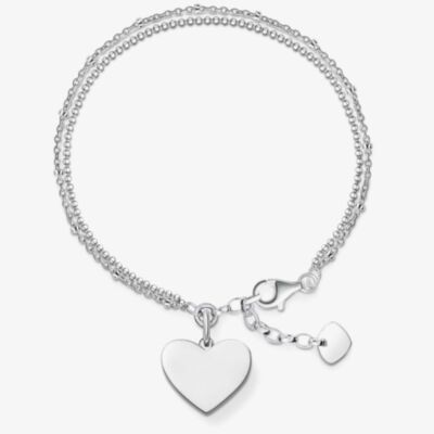 THOMAS SABO Ladies Love Bridge Heart Bracelet LBA0102-001-12