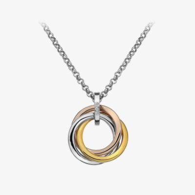 Hot Diamonds Three Colour Diamond Trio Ring Pendant DP544