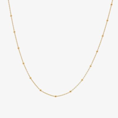 Hot Diamonds Embrace 18ct Gold Plated Beaded Cable Chain CH098
