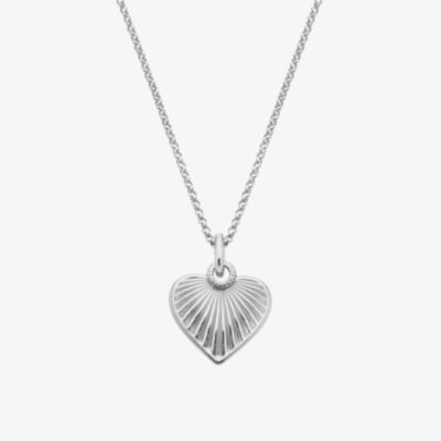 Hot Diamonds Essence Sterling Silver Diamond Sunbeam Heart Pendant Necklace DP1029