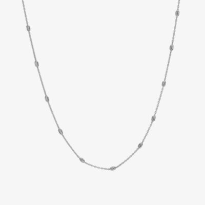 Hot Diamonds Sterling Silver Intermittent Oval Necklace CH125