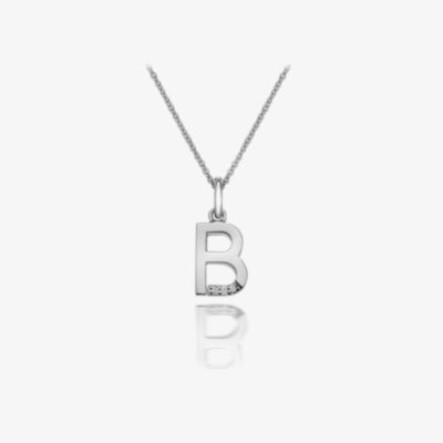 Hot Diamonds Love Letters Silver B Pendant Necklace DP402