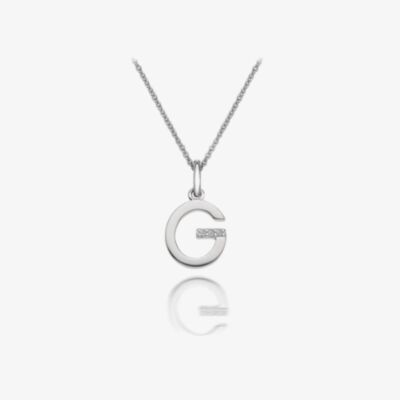 Hot Diamonds Love Letters Silver G Pendant Necklace DP407
