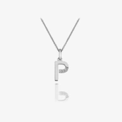 Hot Diamonds Love Letters Silver P Pendant Necklace DP416