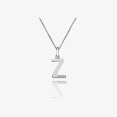 Hot Diamonds Love Letters Silver Z Pendant Necklace DP426