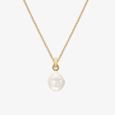 Hot Diamonds X Jac Jossa Golden Edit Calm Mother Of Pearl Pendant Necklace DP897