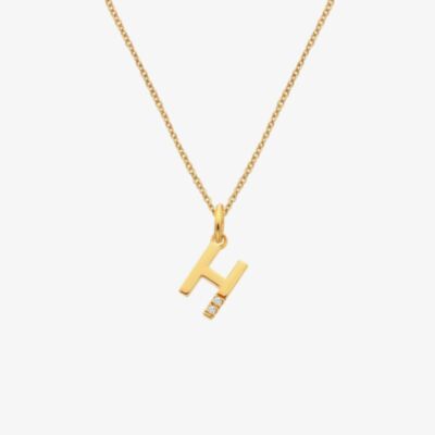 Hot Diamonds X Jac Jossa Golden Edit H Pendant Necklace DP946